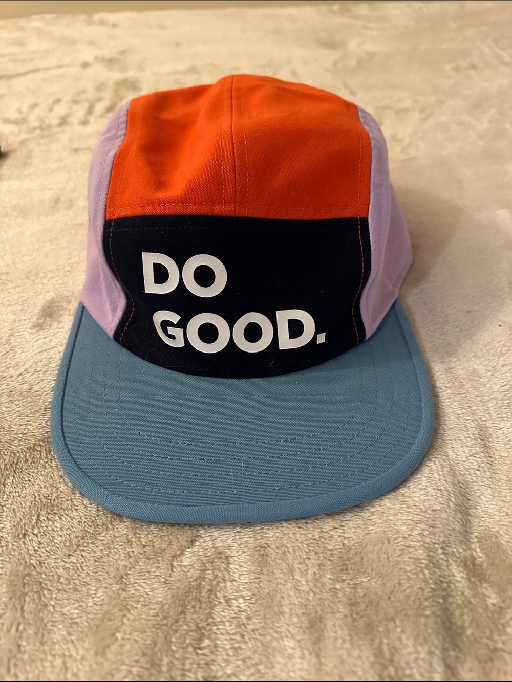 cotopaxi DO GOOD Colorblock Camp Hat - Orange, Black, Lavender, Steel Blue